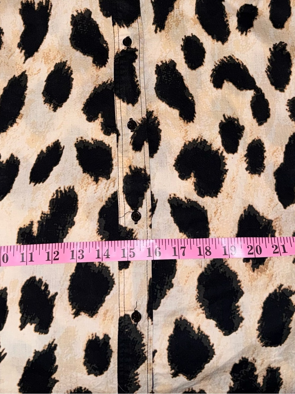 H&M Leopard Print Button-Up Tunic Shirt Dress - Animal Print - Picture 7 of 11